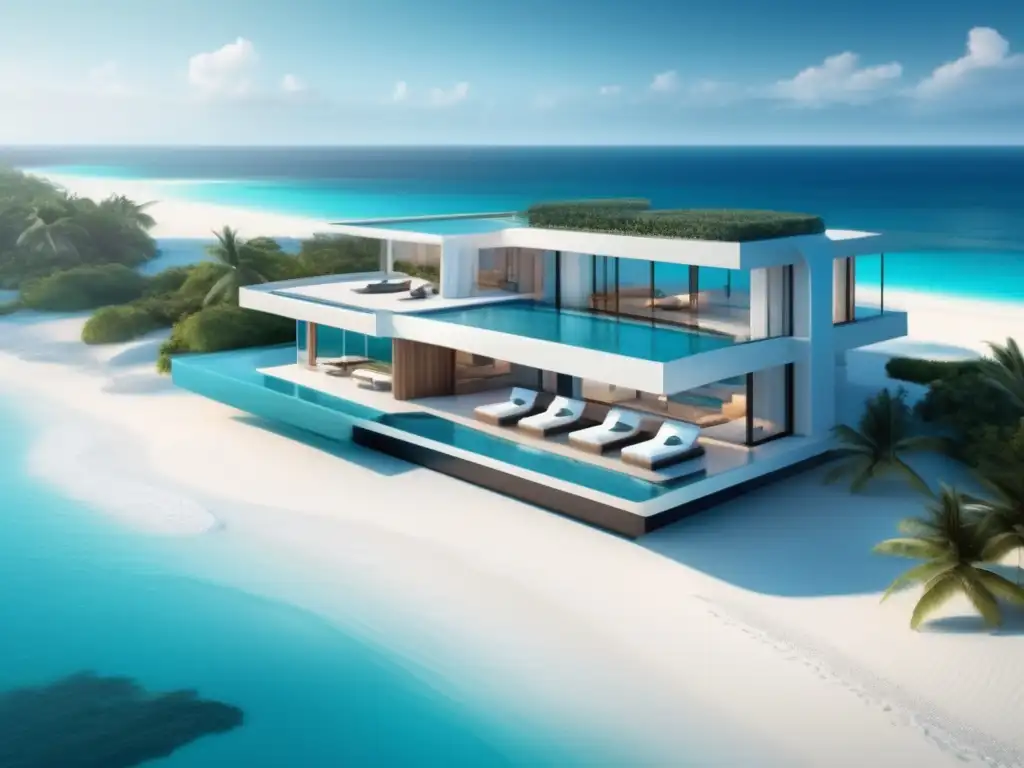Villa de lujo en la playa Villa de lujo en la playa con piscina infinita y jardín tropical - Inversiones en propiedades vacacionales