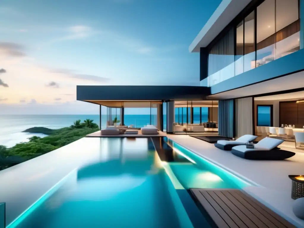 Villa de lujo en paradisíaca playa Vista increíble villa moderna con piscina infinita, playa paradisíaca y exuberante flora tropical